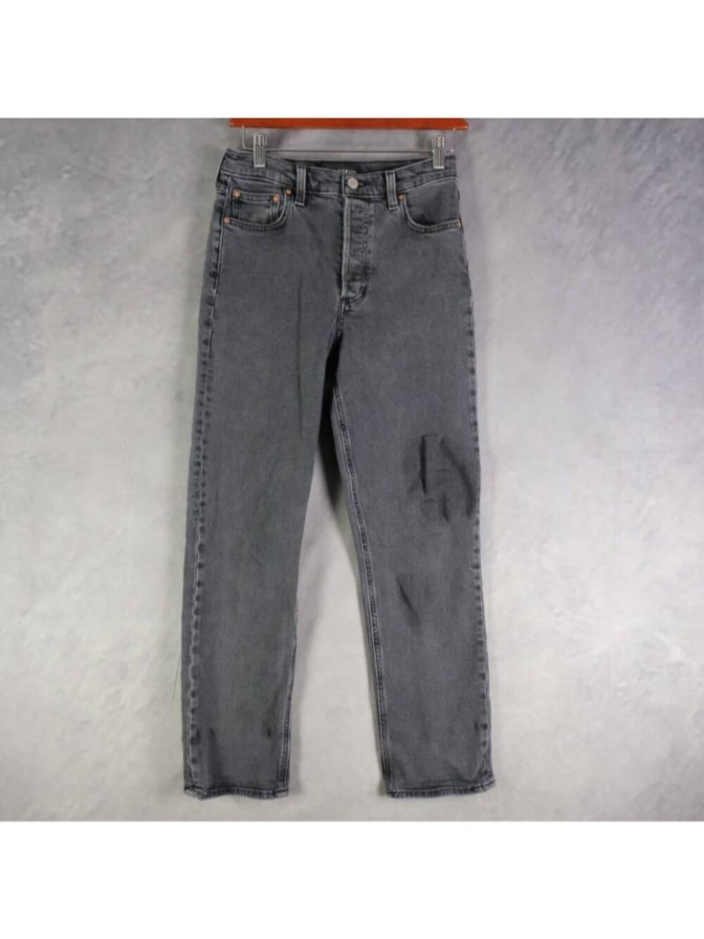 Denim Forum Jeans Womens 26 Gray The Arlo High Rise Straight Leg Y2K 28L